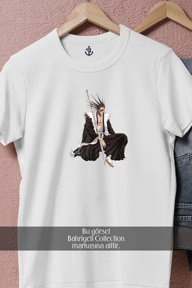 Oversize Rukia Kuchiki Bleach Anime  Tasarımlı Unisex T-Shirt - Resim 8