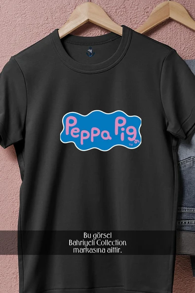Oversize Peppa Pig  Tasarımlı Unisex T-Shirt - Resim 11
