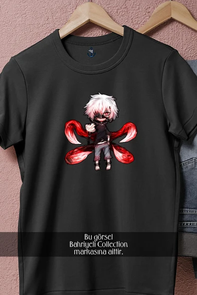 Oversize Tokyo Ghoul Anime Ken Kaneki  Tasarımlı Unisex T-Shirt - Resim 11