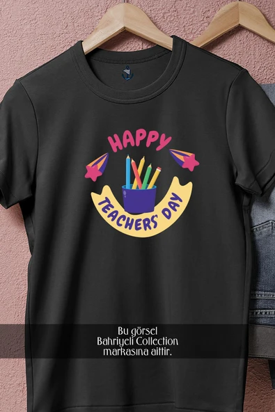 Oversize Öğretmenler Günü Yazı  Tasarımlı Unisex T-Shirt - Resim 11