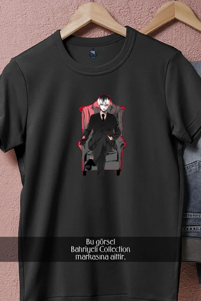 Oversize Tokyo Ghoul Ken Kaneki Pretty Rhythm  Tasarımlı Unisex T-Shirt - Resim 11