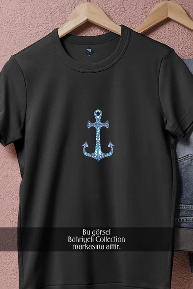 Oversize Denizci Çapa Ve Anchor  Tasarımlı Unisex T-Shirt - Resim 5
