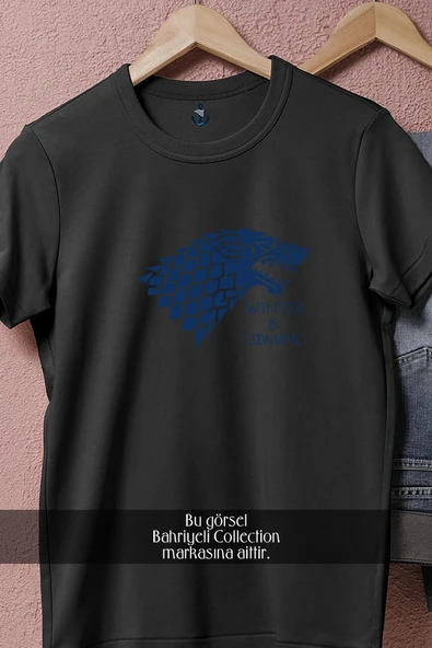 Oversize Game Of Thrones House Of Stark  Tasarımlı Unisex T-Shirt - Resim 11