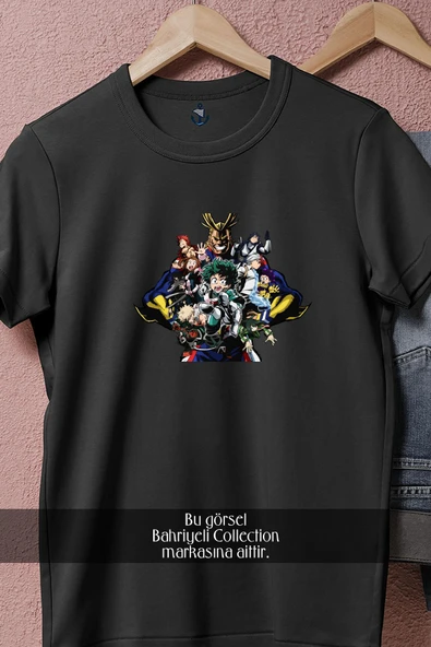 Oversize My Hero Academia, Vol  1 Poster  Tasarımlı Unisex T-Shirt - Resim 5