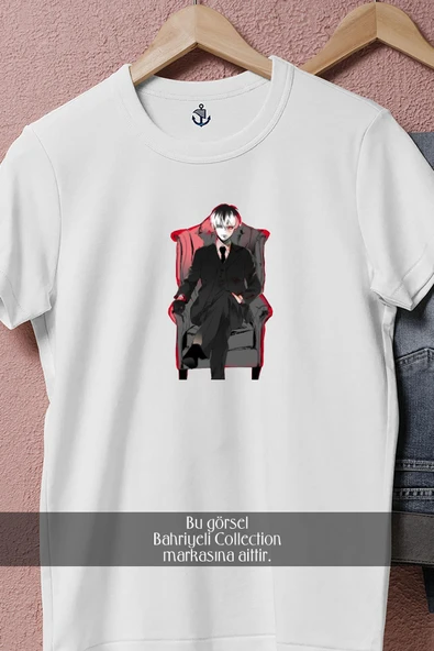 Oversize Tokyo Ghoul Ken Kaneki Pretty Rhythm  Tasarımlı Unisex T-Shirt - Resim 8