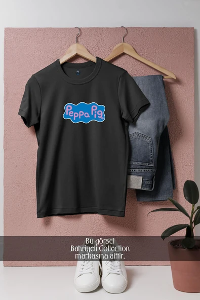Oversize Peppa Pig  Tasarımlı Unisex T-Shirt - Resim 10