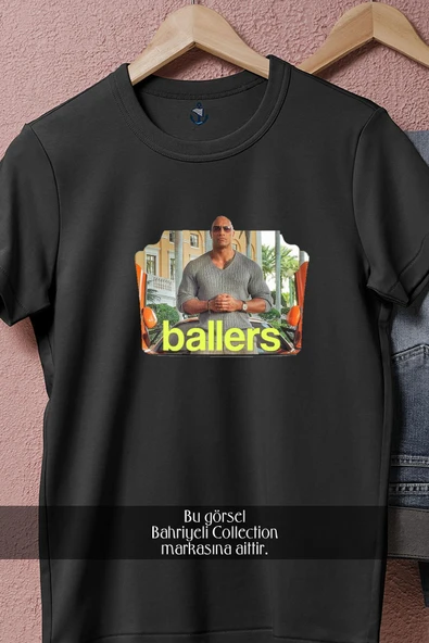 Oversize Ballers, Season 2 Dwayne Johnson  Tasarımlı Unisex T-Shirt - Resim 5