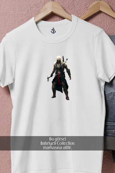 Oversize Assasin's Creed 3 Connor Kenway  Tasarımlı Unisex T-Shirt - Resim 8