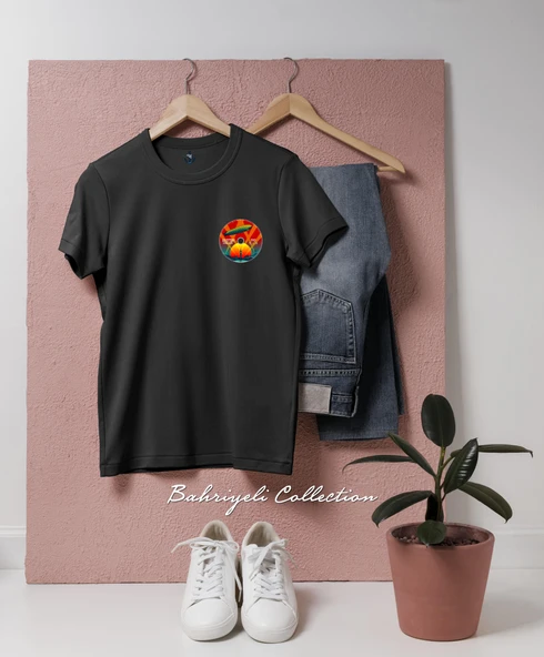 Oversize red zeppelin disk Cep Tasarımlı Unisex T-Shirt - 4