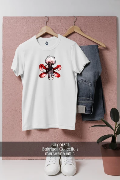 Oversize Tokyo Ghoul Anime Ken Kaneki  Tasarımlı Unisex T-Shirt ürün görseli