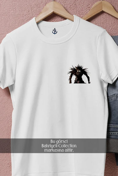 Oversize Ryuk Manga Death Note Art Book Cep Tasarımlı Unisex T-Shirt - Resim 2