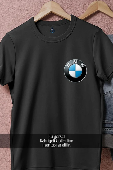 Oversize Bmw Logo Cep Tasarımlı Unisex T-Shirt - Resim 11