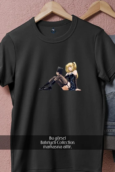Oversize Misa Amane Light Yagami Mello  Tasarımlı Unisex T-Shirt - Resim 5