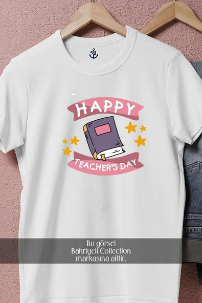 Oversize Öğretmenler Günü Kutlama  Tasarımlı Unisex T-Shirt - Resim 8