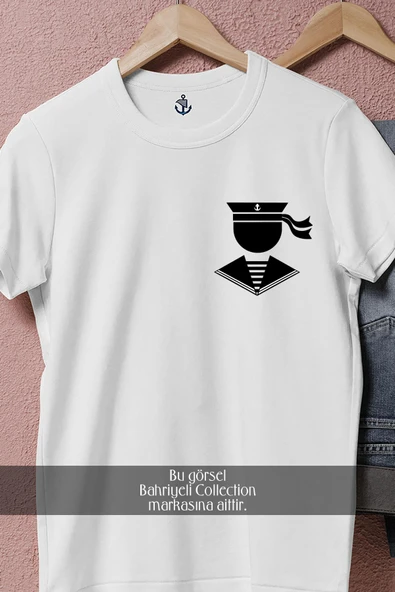 Oversize Denizci  Bahriyeli  Seaman Cep Tasarımlı Unisex T-Shirt - Resim 8