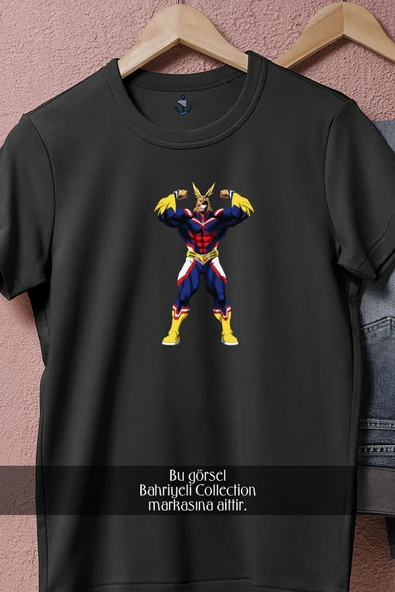 Oversize My Hero Academia All Might İllustration  Tasarımlı Unisex T-Shirt - Resim 5