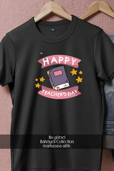 Oversize Öğretmenler Günü Kutlama  Tasarımlı Unisex T-Shirt - Resim 5