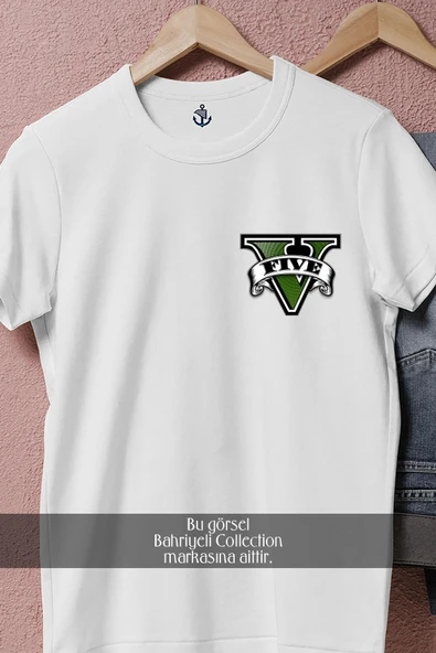 Oversize Gta 5 Cep Tasarımlı Unisex T-Shirt - Resim 8