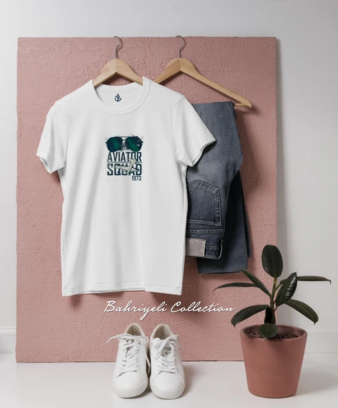 Oversize Aviator Squad 1973 poster  Tasarımlı Unisex T-Shirt - Resim 7