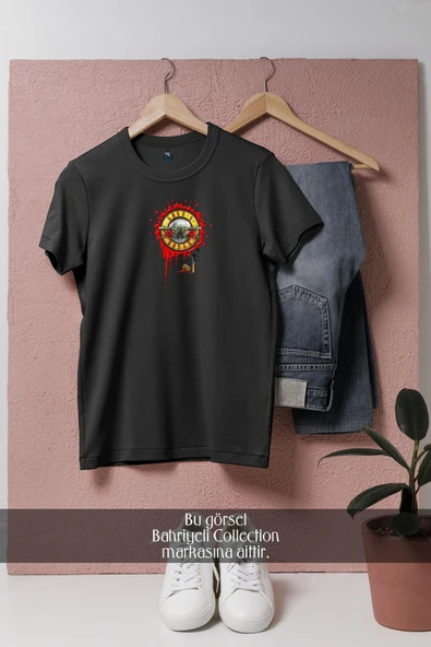 Oversize Guns N' Roses Logo  Tasarımlı Unisex T-Shirt - Resim 10