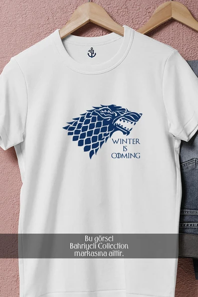 Oversize Game Of Thrones House Of Stark  Tasarımlı Unisex T-Shirt - Resim 2