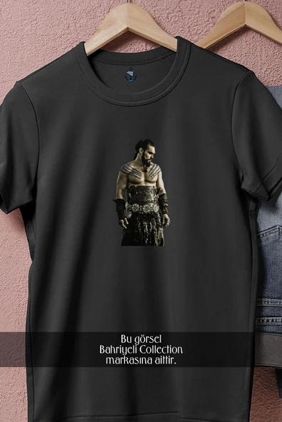 Oversize Jason Momoa Khal Drogo Game Of Thrones  Tasarımlı Unisex T-Shirt - Resim 5