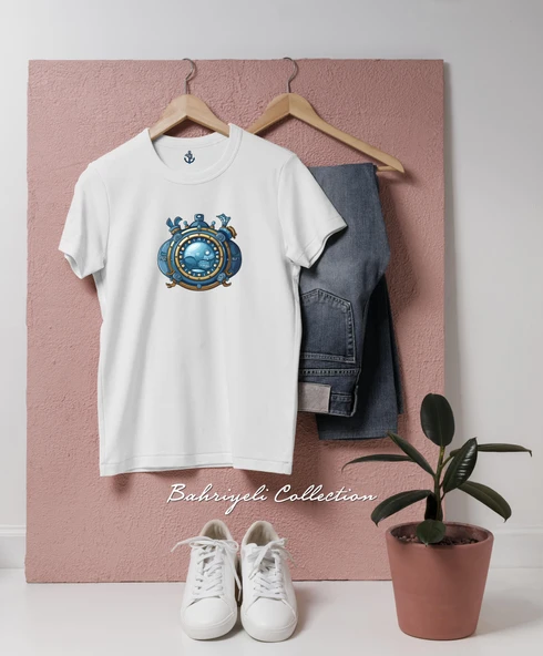 Oversize Vector Underwater Chronoporter  Tasarımlı Unisex T-Shirt - Resim 5