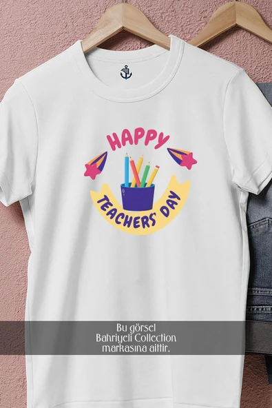 Oversize Öğretmenler Günü Yazı  Tasarımlı Unisex T-Shirt - Resim 2