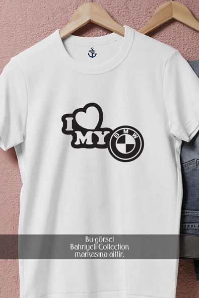 Oversize I Love My Bmw  Tasarımlı Unisex T-Shirt - Resim 8