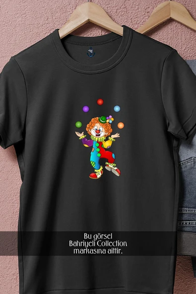 Oversize Palyaço  Tasarımlı Unisex T-Shirt - Resim 5