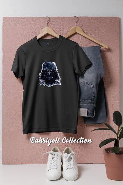 Oversize Darth Vader From Star Wars İllustration  Tasarımlı Unisex T-Shirt - Resim 7