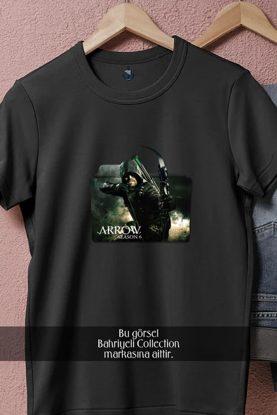 Oversize Arrow Yabancı Dizi  Tasarımlı Unisex T-Shirt - Resim 5