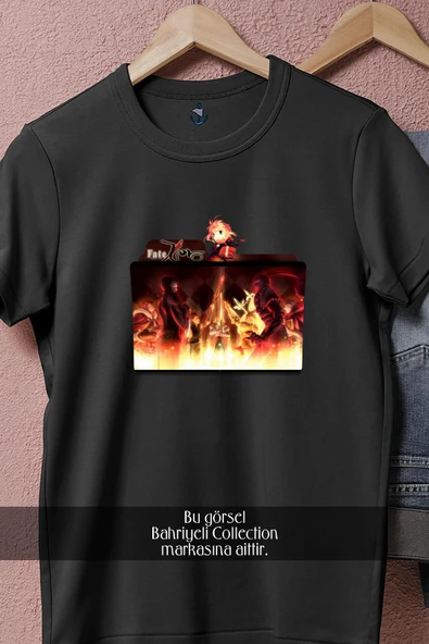 Oversize Fate Zero V1 Anime  Tasarımlı Unisex T-Shirt - Resim 11