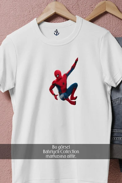 Oversize Spider-man - Örümcek Adam 10 Vektörel  Tasarımlı Unisex T-Shirt - Resim 2