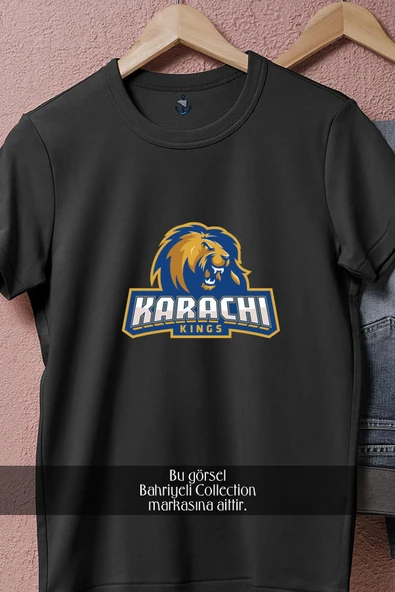 Oversize Karachi Kings Islamabad United  Tasarımlı Unisex T-Shirt - Resim 5