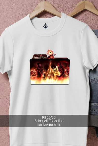 Oversize Fate Zero V1 Anime  Tasarımlı Unisex T-Shirt - Resim 2