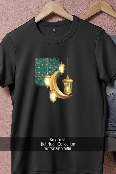 Oversize İslam _ Müslüman Sembol  Tasarımlı Unisex T-Shirt - Resim 11