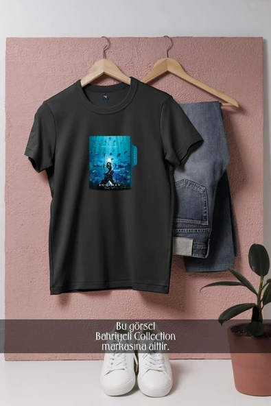 Oversize Aquaman 2018 Folder Icon  Tasarımlı Unisex T-Shirt - Resim 4