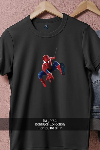 Oversize Spider-man - Örümcek Adam 6 Vektörel  Tasarımlı Unisex T-Shirt - Resim 5