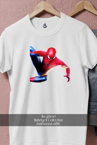 Oversize Spider-man - Örümcek Adam 9 Vektörel  Tasarımlı Unisex T-Shirt - Resim 2