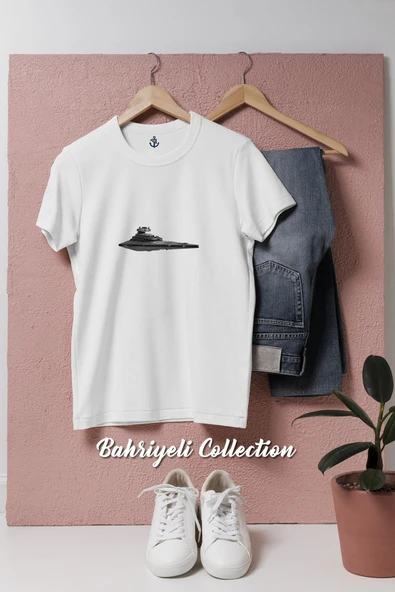 Oversize Star Destroyer Star Wars Tıe  Tasarımlı Unisex T-Shirt ürün görseli