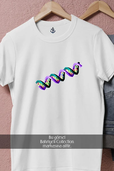 Oversize Nucleic Acid Sequence Dna  Tasarımlı Unisex T-Shirt - Resim 3