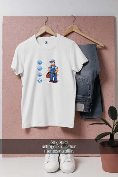 Oversize Su Tesisatı Tamircisi  Tasarımlı Unisex T-Shirt ürün görseli