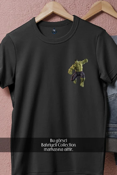 Oversize Hulk Cep Tasarımlı Unisex T-Shirt - Resim 5