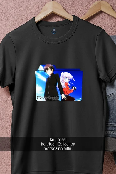 Oversize Charlotte V1 Anime  Tasarımlı Unisex T-Shirt - Resim 5