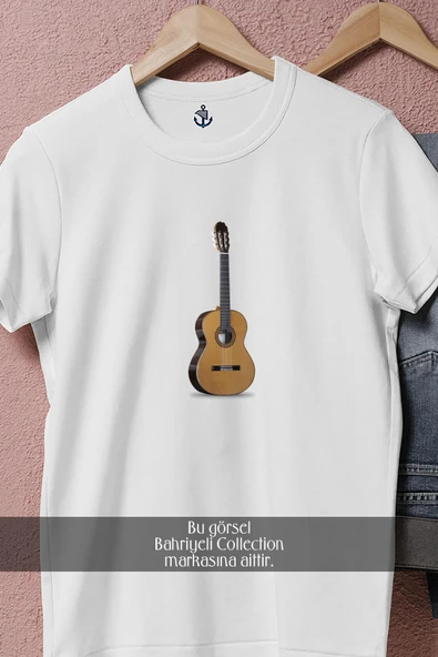 Oversize Alhambra Classical Gitar  Tasarımlı Unisex T-Shirt - Resim 2