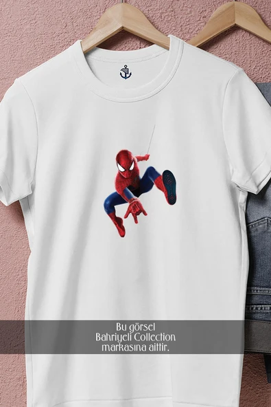Oversize Spider-man - Örümcek Adam 6 Vektörel  Tasarımlı Unisex T-Shirt - Resim 8