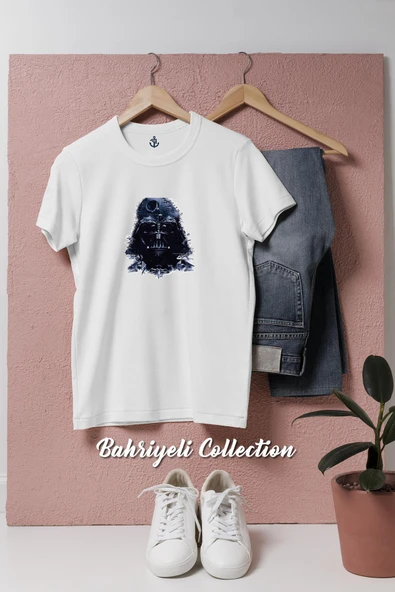 Oversize Darth Vader From Star Wars İllustration  Tasarımlı Unisex T-Shirt - Resim 5