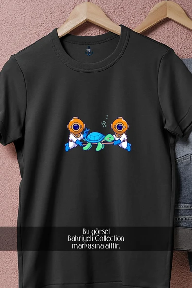 Oversize Sıhhiye Mini Dalgıç  Tasarımlı Unisex T-Shirt - Resim 5