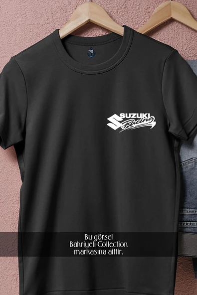 Oversize Suzuki Racing Cep Tasarımlı Unisex T-Shirt - Resim 5